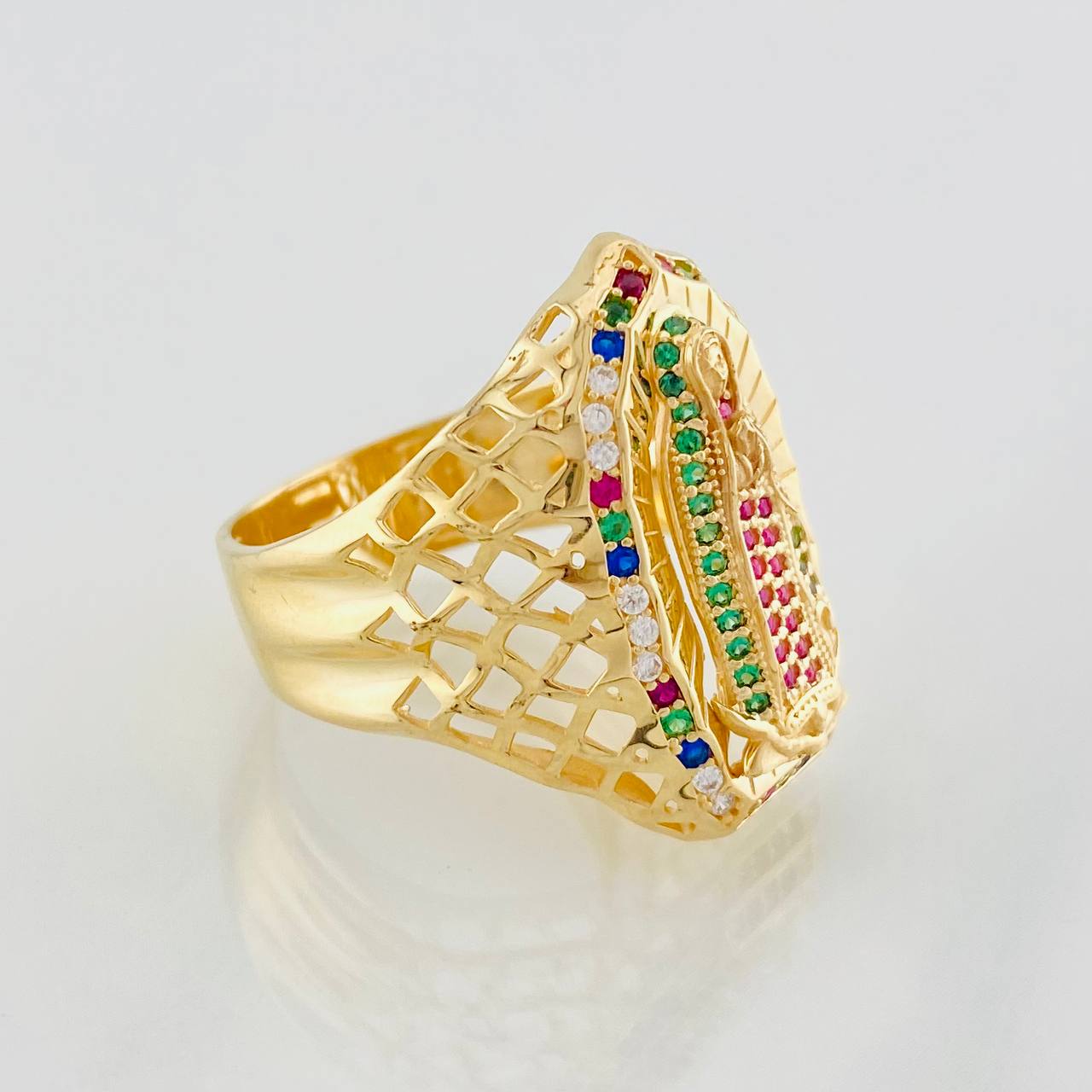 Ring Virgin of Guadalupe 8.2g / T11 1/4 Yellow Gold 18K