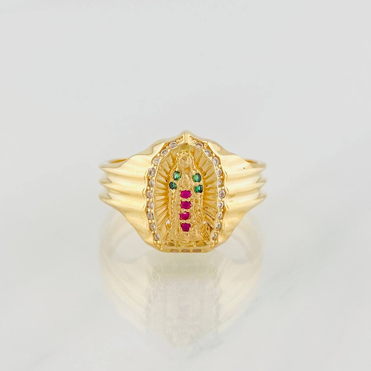 Ring Virgin of Guadalupe 4.4g / T8 Yellow Gold 18K