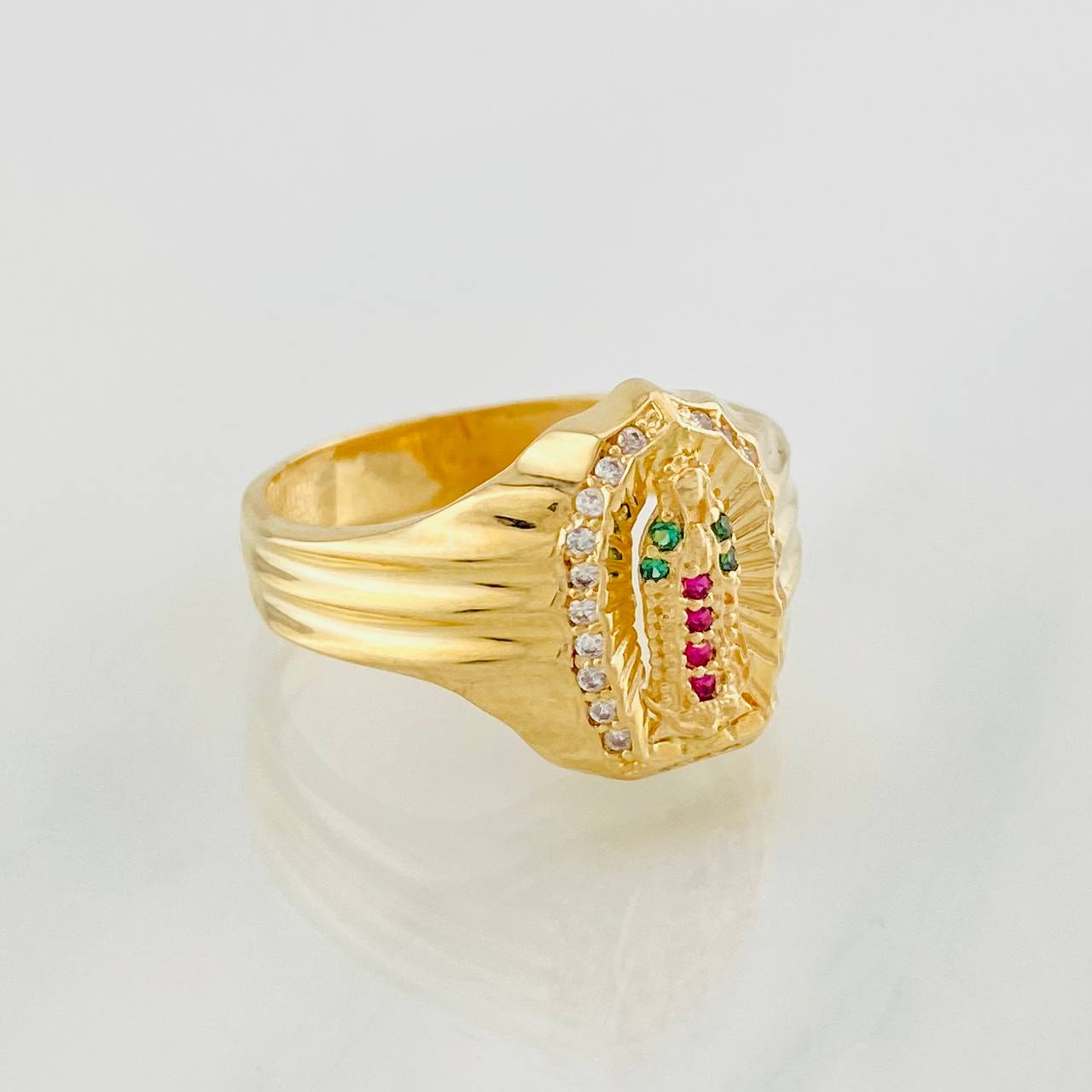 Ring Virgin of Guadalupe 4.4g / T8 Yellow Gold 18K