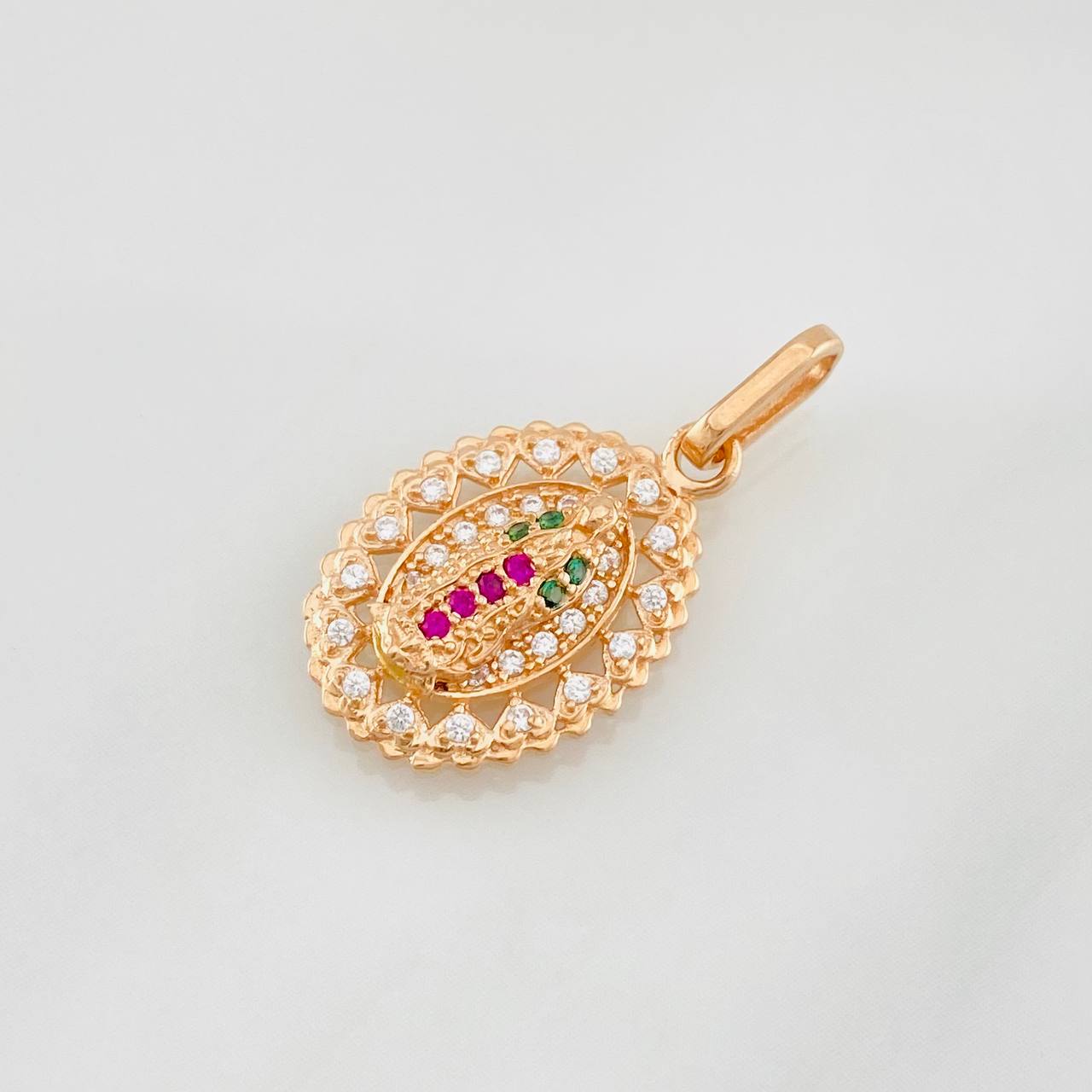 Pendant Virgin of Guadalupe 1.65g / 3/4 in Rose Gold 18K
