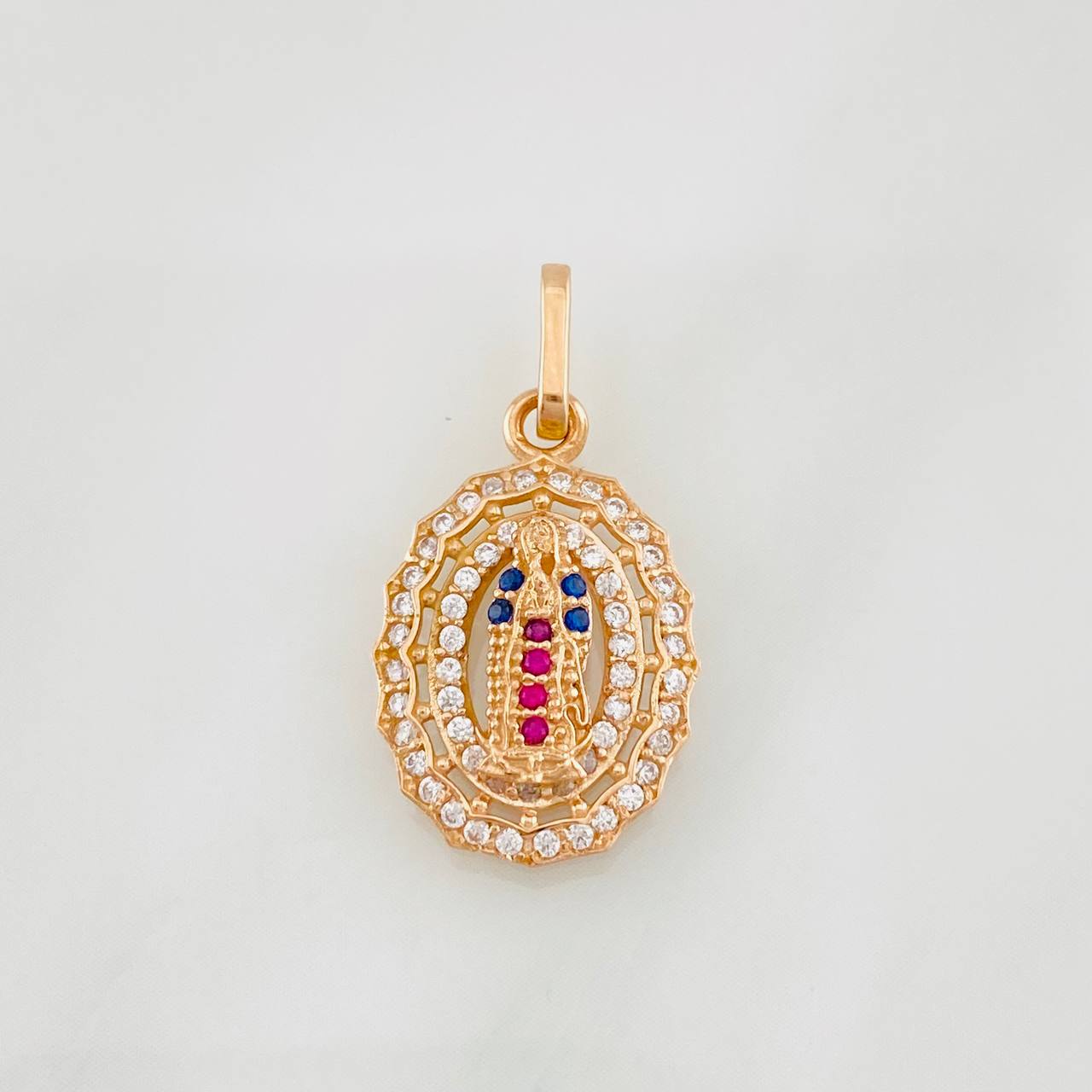 Pendant Virgin of Guadalupe 1.6g / 1 in Rose Gold 18K