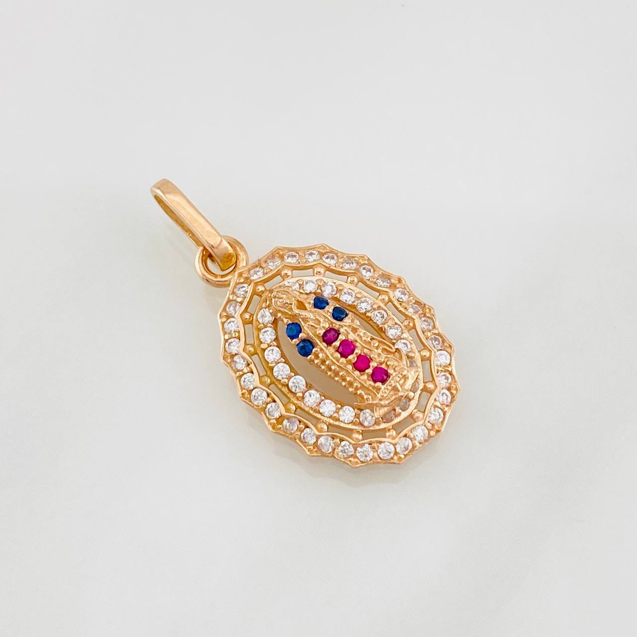 Pendant Virgin of Guadalupe 1.6g / 1 in Rose Gold 18K