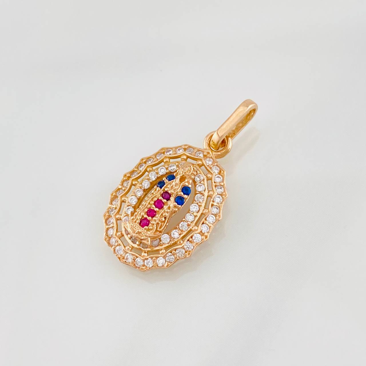 Pendant Virgin of Guadalupe 1.6g / 1 in Rose Gold 18K