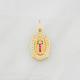 Pendant Virgin of Guadalupe 2.3g / 1 in Yellow Gold 18K