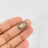 Pendant Virgin of Guadalupe 2.25g / 1 in Two-Tone Black Yellow 18K