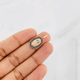 Pendant Virgin of Guadalupe 2.25g / 1 in Two-Tone Black Rose 18K
