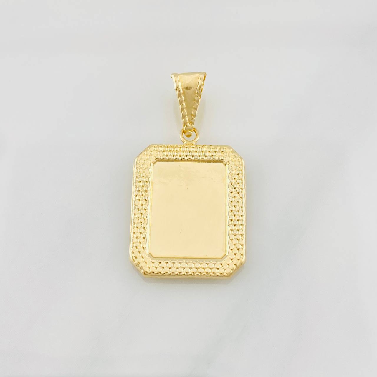 Pendant Plaque Framed Border 1.1g / 1 1/4 in Yellow Gold 18K
