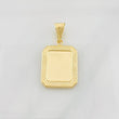 Pendant Plaque Framed Border 1.1g / 1 1/4 in Yellow Gold 18K