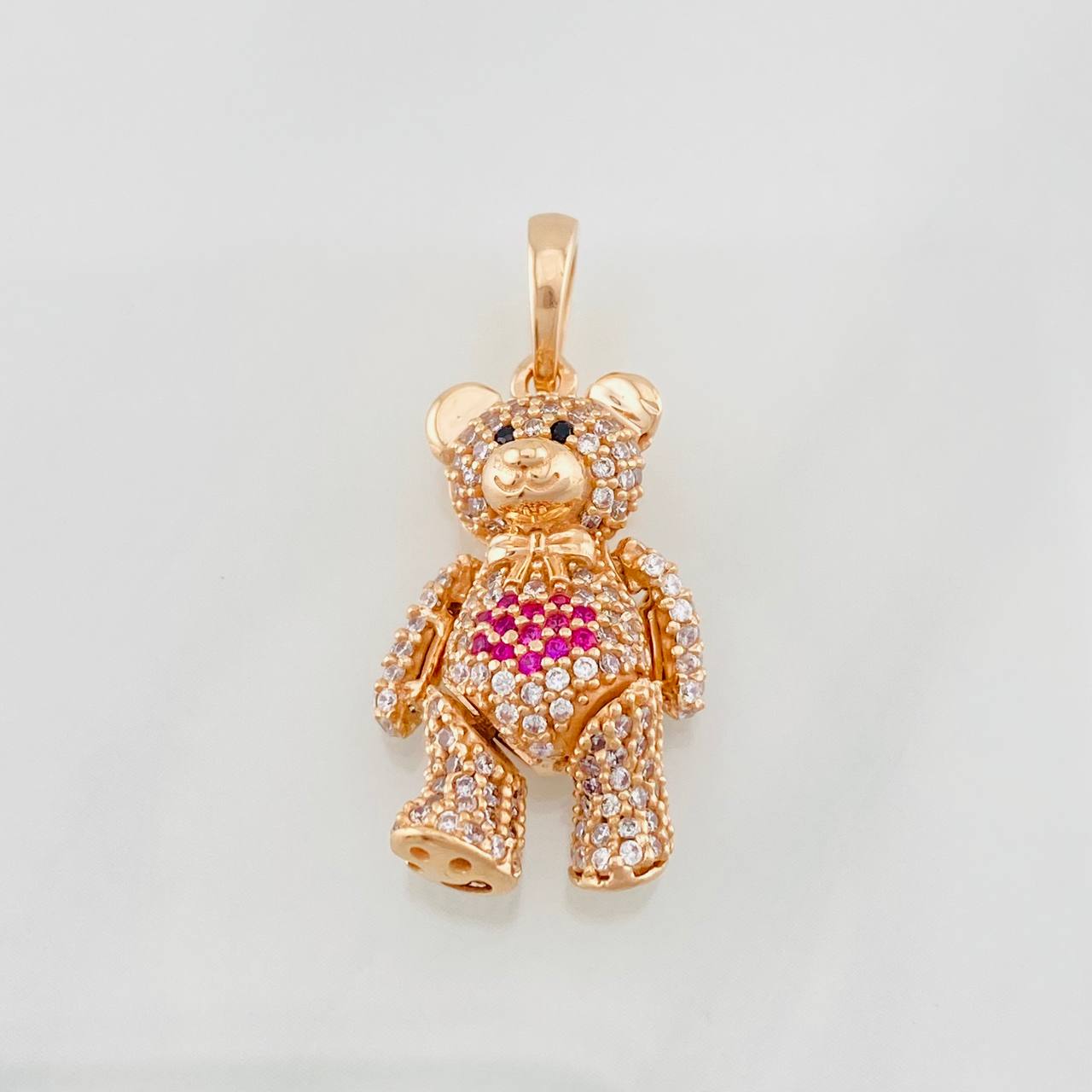 Pendant Articulated Bear 5.5g / 1 1/4 in Rose Gold 18K