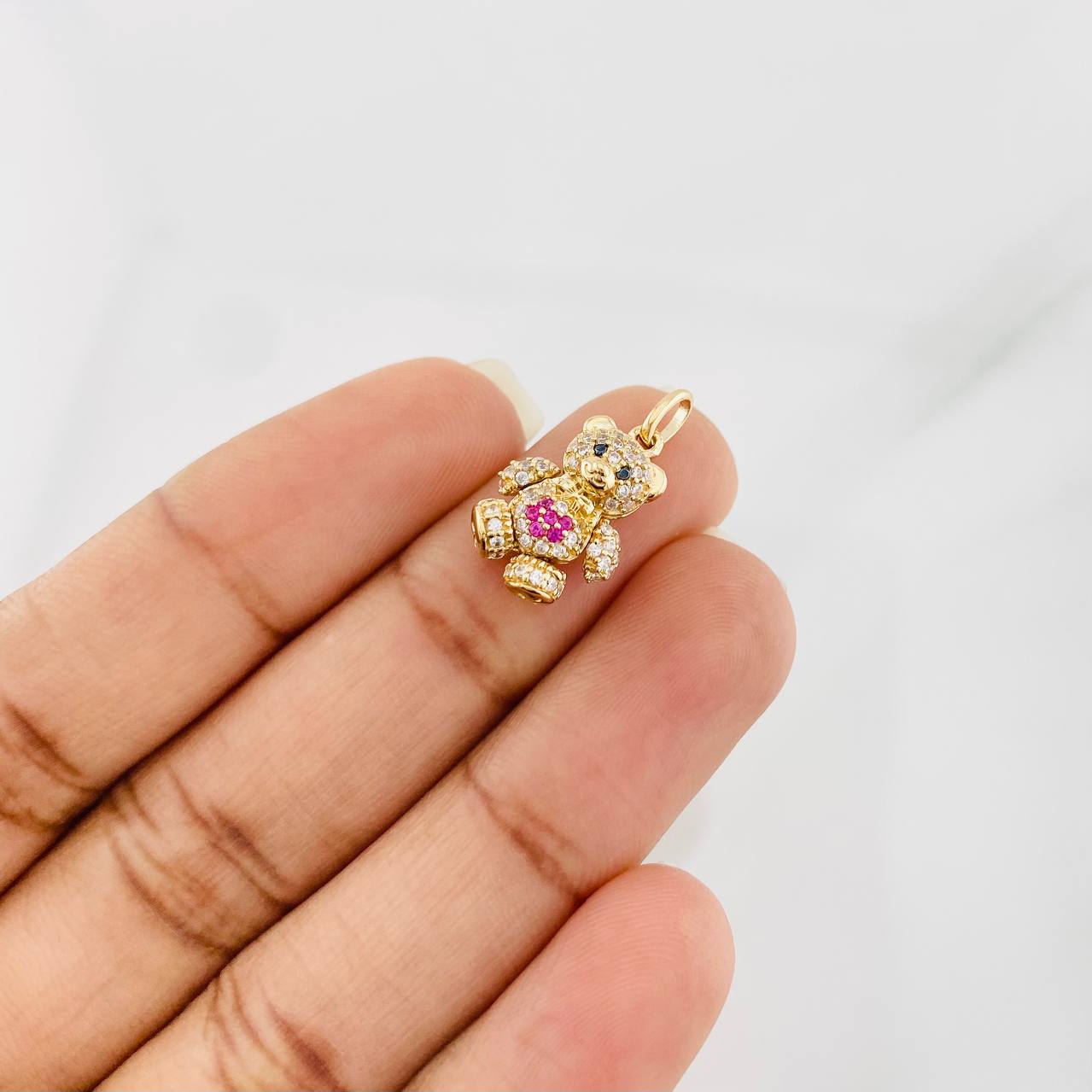 Pendant Articulated Bear 2.75g / 3/4 in Yellow Gold 18K