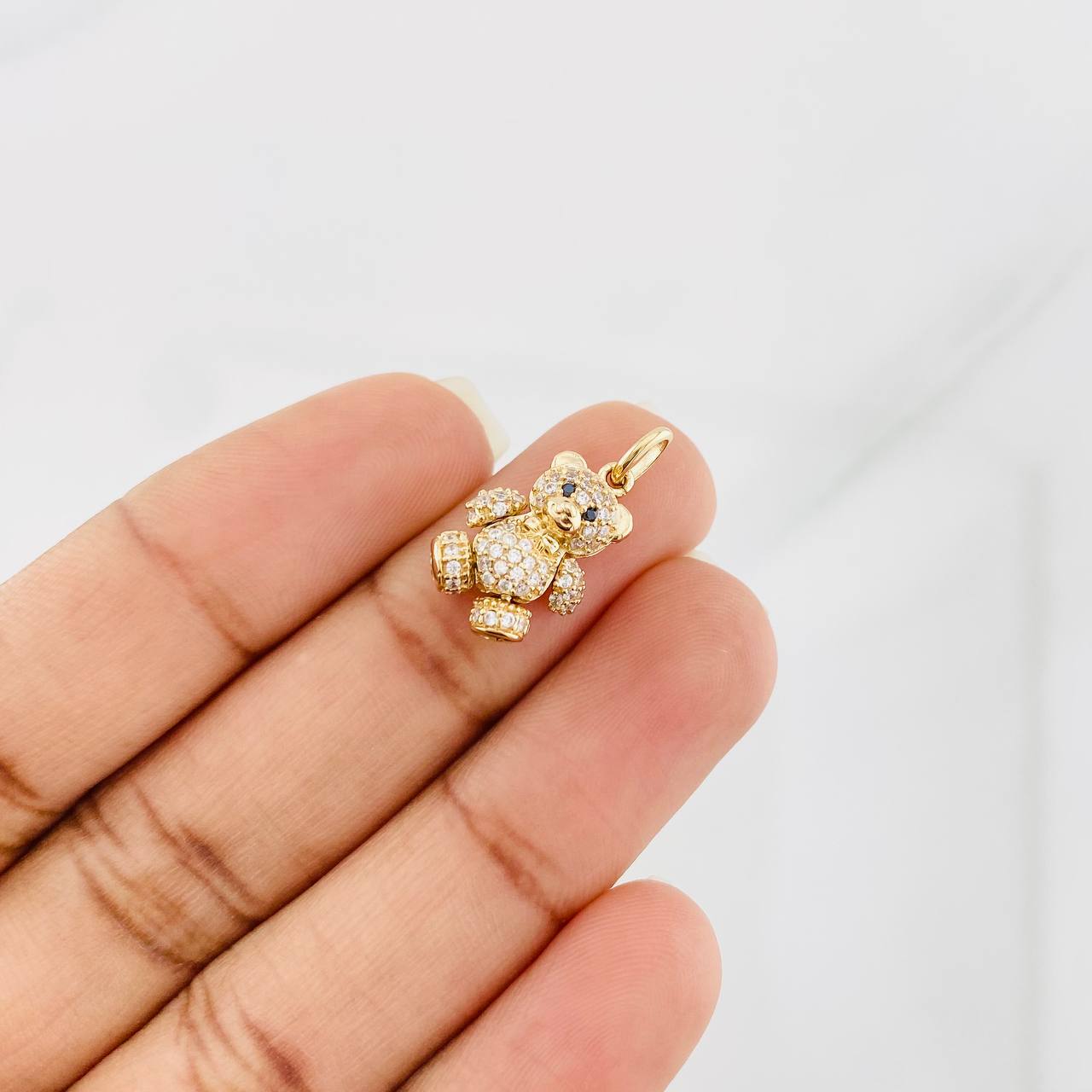 Pendant Articulated Bear 2.7g / 3/4 in Yellow Gold 18K