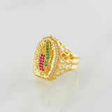 Ring Virgin of Guadalupe 5.6g / T7 1/2 Yellow Gold 18K