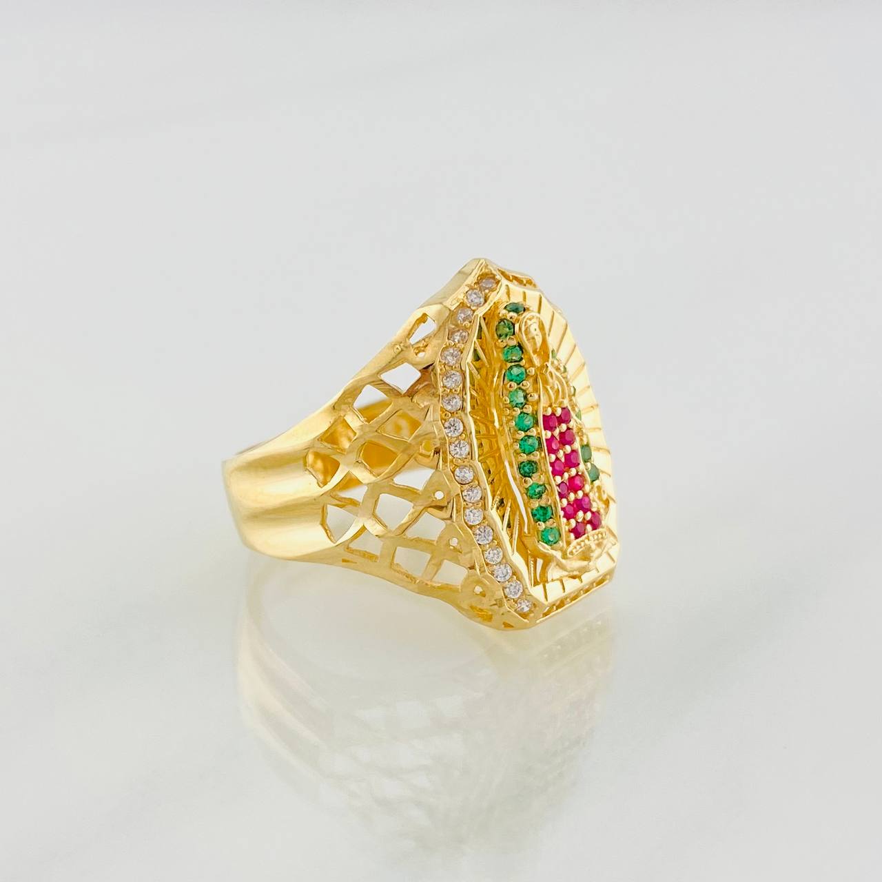 Ring Virgin of Guadalupe 5.6g / T7 1/2 Yellow Gold 18K