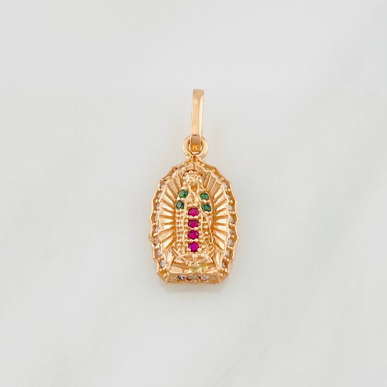 Pendant Virgin of Guadalupe 1.35g / 3/4 in Rose Gold 18K