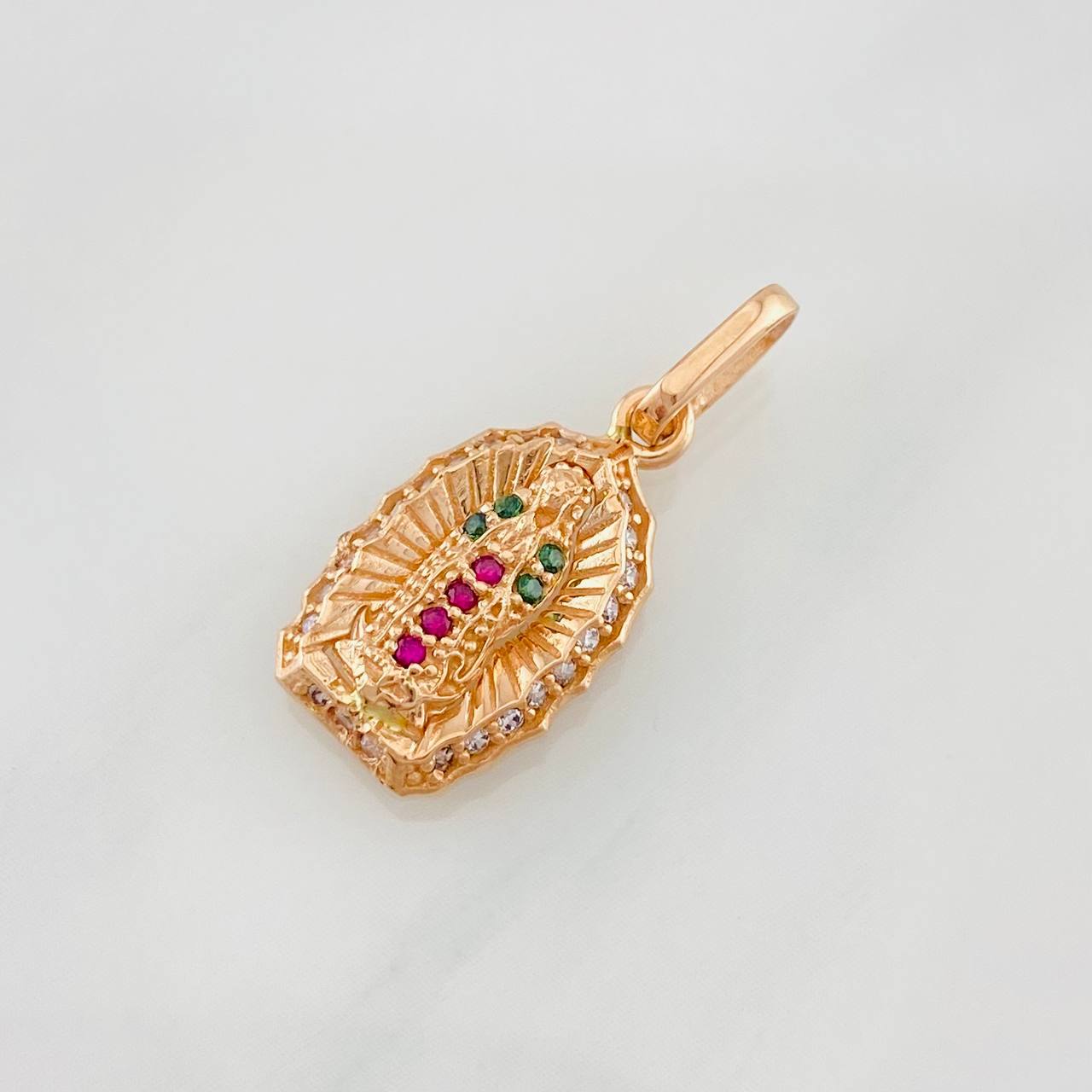 Pendant Virgin of Guadalupe 1.35g / 3/4 in Rose Gold 18K