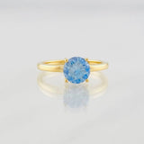 Anillo Solitario Moisanita 1 qts 2.55g / T5 3/4 Oro Amarillo 18K