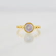 Anillo Solitario Circulo Moisanita 75 pts 2.5g / T6 1/2 Oro Amarillo 18K