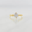 Moissanite Solitaire Ring 75 pts 1.65g / T5 3/4 Yellow Gold 18K