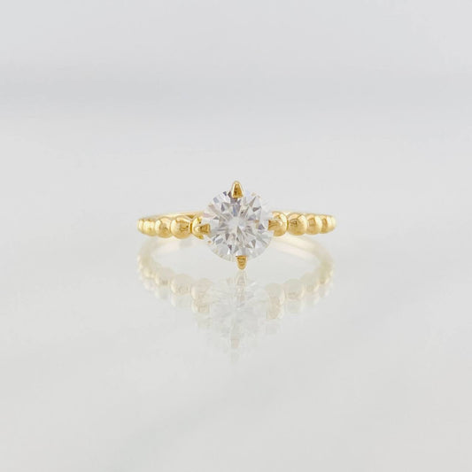 Anillo Solitario Moisanita 75 pts 1.65g / T5 3/4 Oro Amarillo 18K