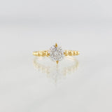 Moissanite Solitaire Ring 75 pts 1.65g / T5 3/4 Yellow Gold 18K
