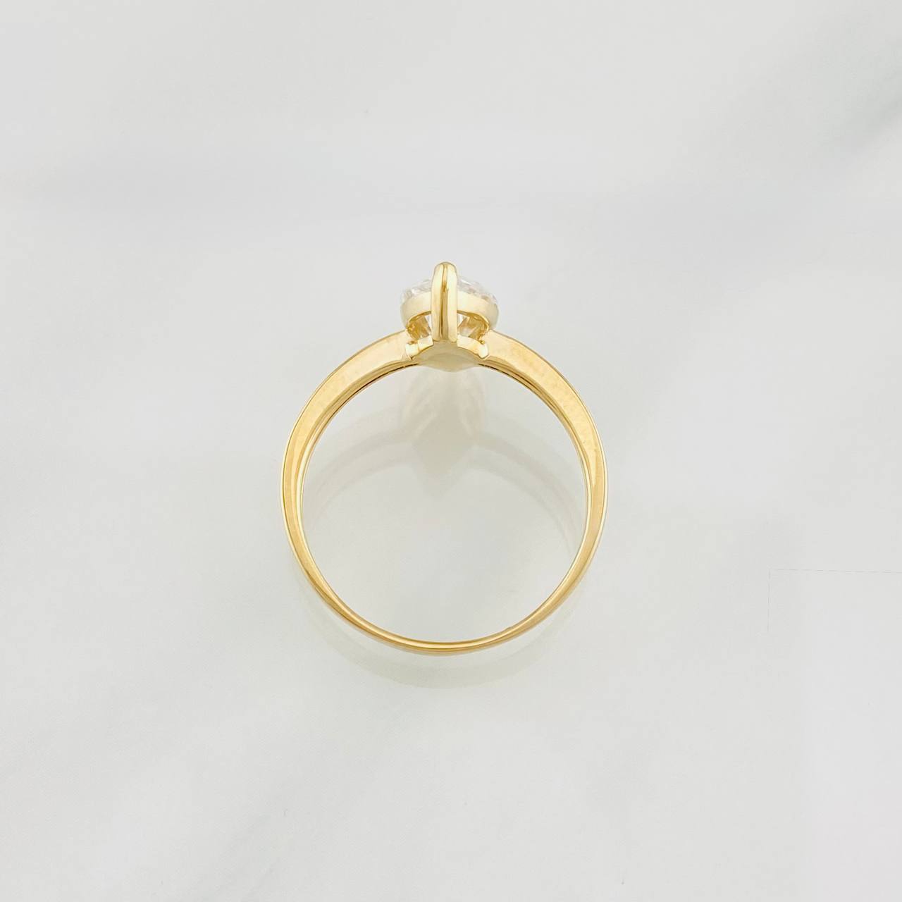 Anillo Solitario Marquesa Moisanita 1 qts 2.3g / T6 3/4 Oro Amarillo 18K