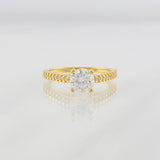 Anillo Soliatario Churumbela Moisanitas 2.75 qts 2.45g / T6 3/4 Oro Amarillo 18K