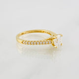 Anillo Soliatario Churumbela Moisanitas 2.75 qts 2.45g / T6 3/4 Oro Amarillo 18K