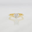 Anillo Solitario Corazón Moisanita 50 pts 1.6g / T6 Oro Amarillo 18K