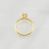 Anillo Solitario Corazón Moisanita 50 pts 1.6g / T6 Oro Amarillo 18K