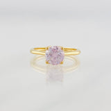 Solitaire Moissanite Ring 75 pts 1.9g / T6 Yellow Gold 18K