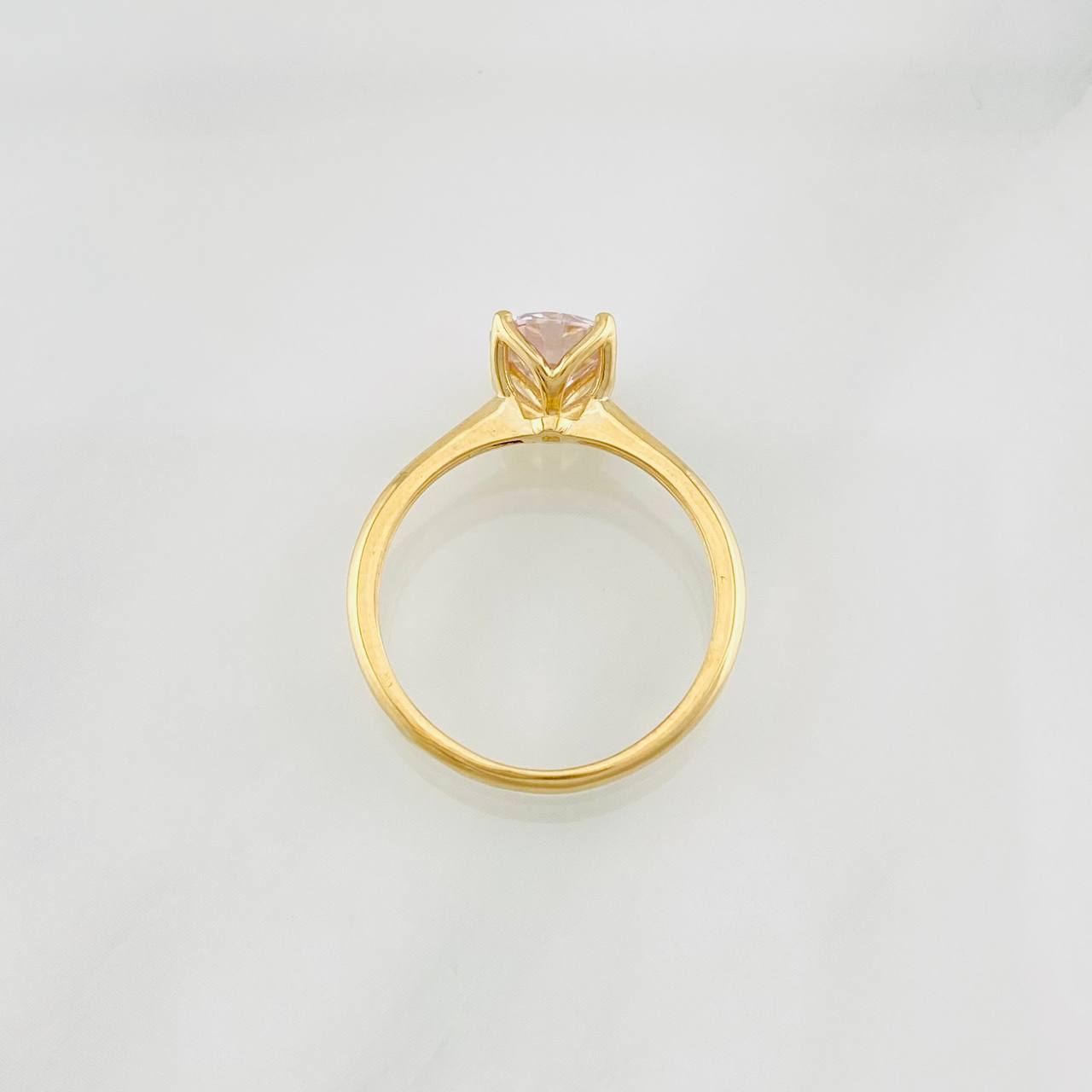 Solitaire Moissanite Ring 75 pts 1.9g / T6 Yellow Gold 18K