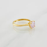 Solitaire Moissanite Ring 75 pts 1.9g / T6 Yellow Gold 18K