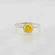 Solitaire Circle Ring Moissanite 1 cts 1.9g / T7 Yellow Gold 18K