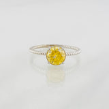 Solitaire Circle Ring Moissanite 1 cts 1.9g / T7 Yellow Gold 18K
