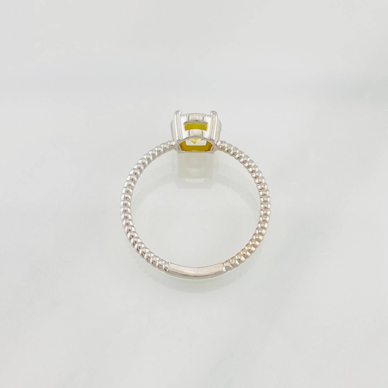Solitaire Circle Ring Moissanite 1 cts 1.9g / T7 Yellow Gold 18K