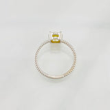 Solitaire Circle Ring Moissanite 1 cts 1.9g / T7 Yellow Gold 18K