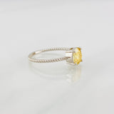 Solitaire Circle Ring Moissanite 1 cts 1.9g / T7 Yellow Gold 18K