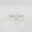 Solitaire Drop Moissanites Ring 2.35 Cts 1.8g / T6 3/4 White Gold 18K
