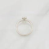 Solitaire Drop Moissanites Ring 2.35 Cts 1.8g / T6 3/4 White Gold 18K