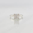 Anillo Solitario Cuadrado Moisanita 75 pts 2.5g / T6 3/4 Oro Blanco 18K