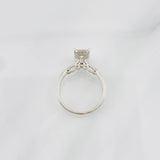 Anillo Solitario Cuadrado Moisanita 75 pts 2.5g / T6 3/4 Oro Blanco 18K