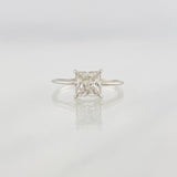 Solitaire Square Ring Moissanite 75 pts 1.45g / T6 1/4 White Gold 18K