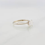 Solitaire Ring Moissanite 75 pts 1.8g / T6 3/4 White Gold 18K