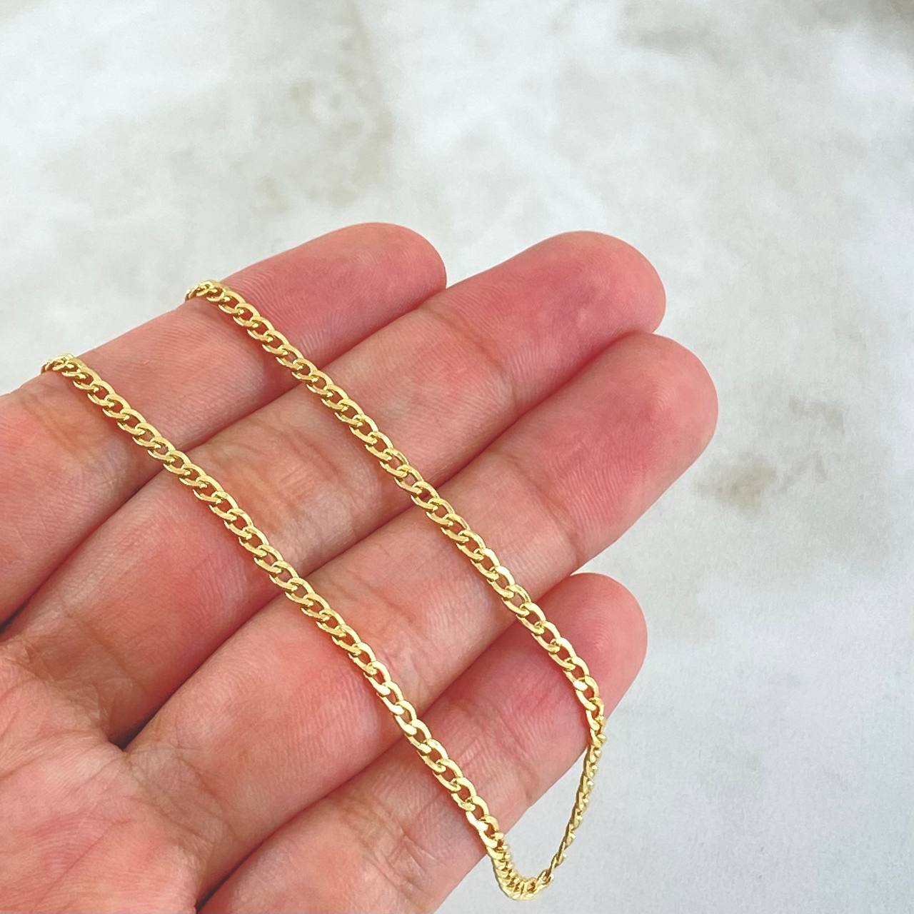 Cuban Links 3.45gr / 50cm / 2.4mm Yellow Gold +0 18K