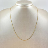 Cadena Cubana 3.1gr / 17 3/4 in / 2mm Oro Amarillo +1 18K