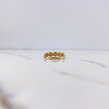 Dense Ring 2.1gr / T6 1/4 / Colored Zircons 18K Yellow Gold &