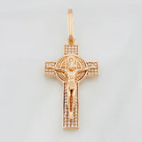 Dije Cruz Cristo San Benito 7.2g / 2 in Oro Rosa 18K