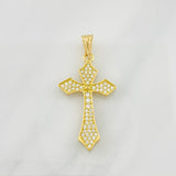 Pendant Gothic Cross 1.95g / 1 1/2 in Yellow Gold 18K