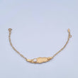 Bracelet Baby Drawer White Heart 1.45gr / 13.3cm-14.1cm / 1.5mm Cloud Edged 18K Yellow Gold &
