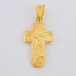 Pendant Cross Face of Christ 0.8 g / 1 in Yellow Gold 18K
